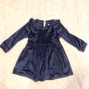 Gap 2T dark blue velvet knit dress